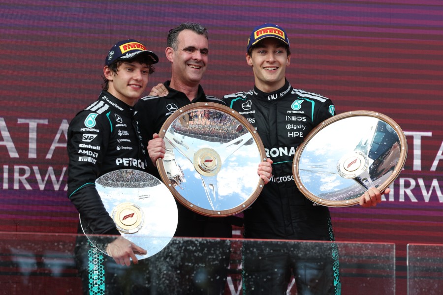 Mercedes F1 monopost počas Veľkej ceny Austrálie 2026