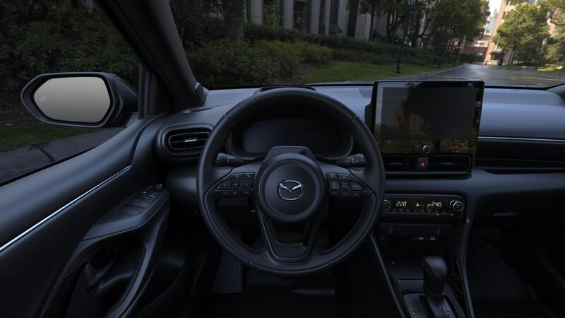 Interiér Mazda2 s Driver Monitoring integrovaným vo volante